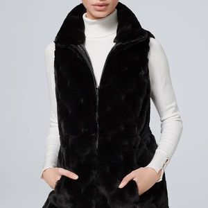 WHBM Petite Faux Fur Vest